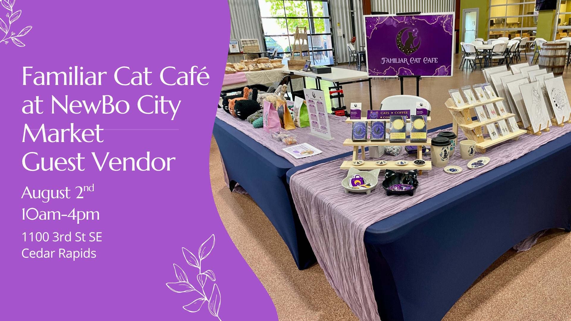 Familiar Cat Café at NewBo City Market Guest Vendor