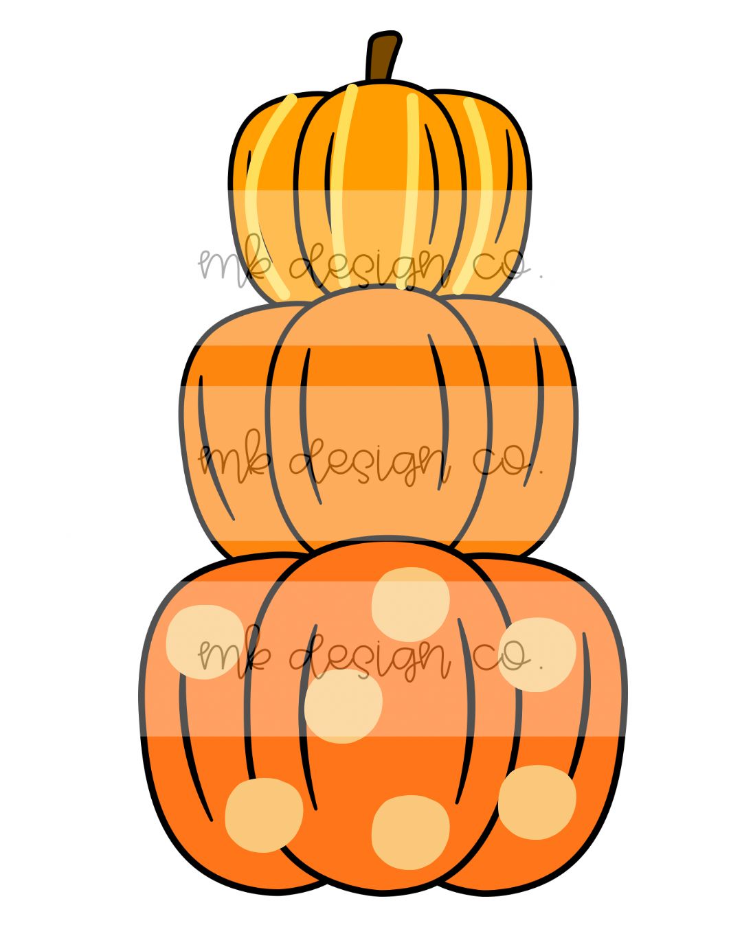 Stacked Pumpkin Door Hanger