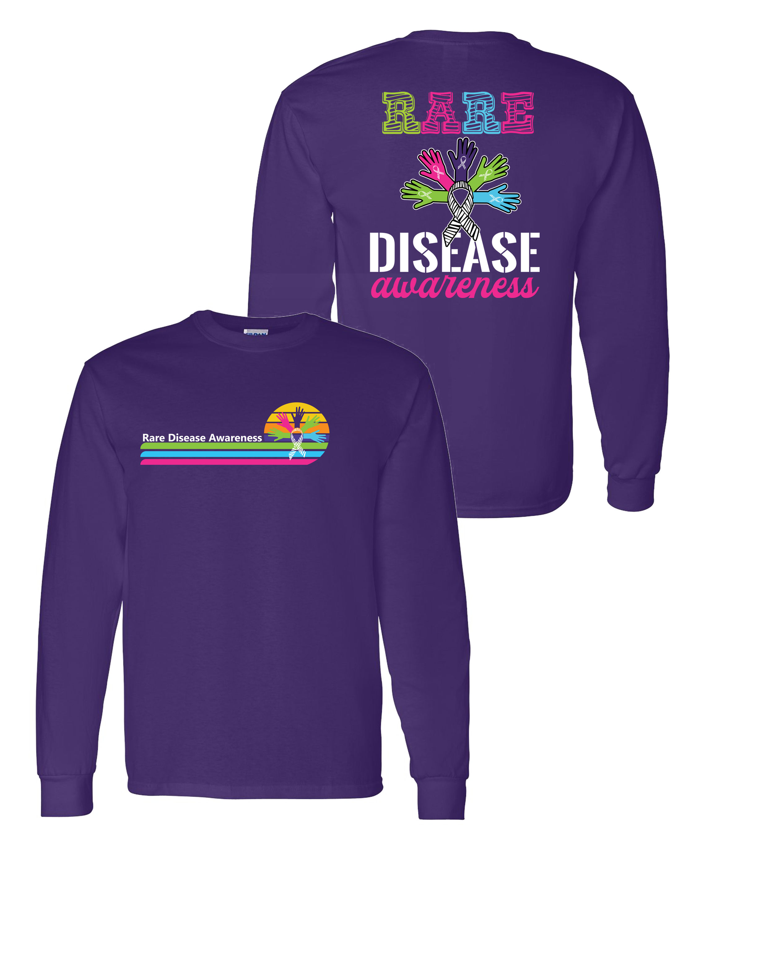 Rare Disease Awareness on Long Sleeve T-Shirt