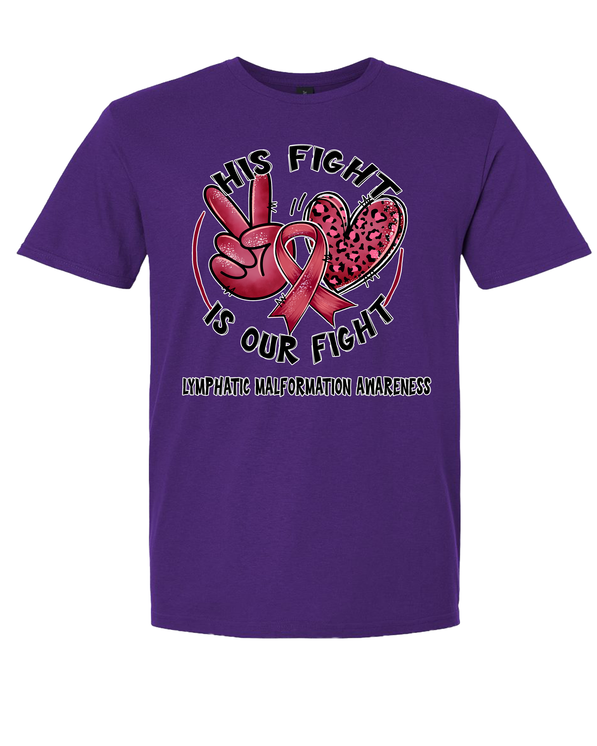 His Fight Our Fight on Purple Shirt.png