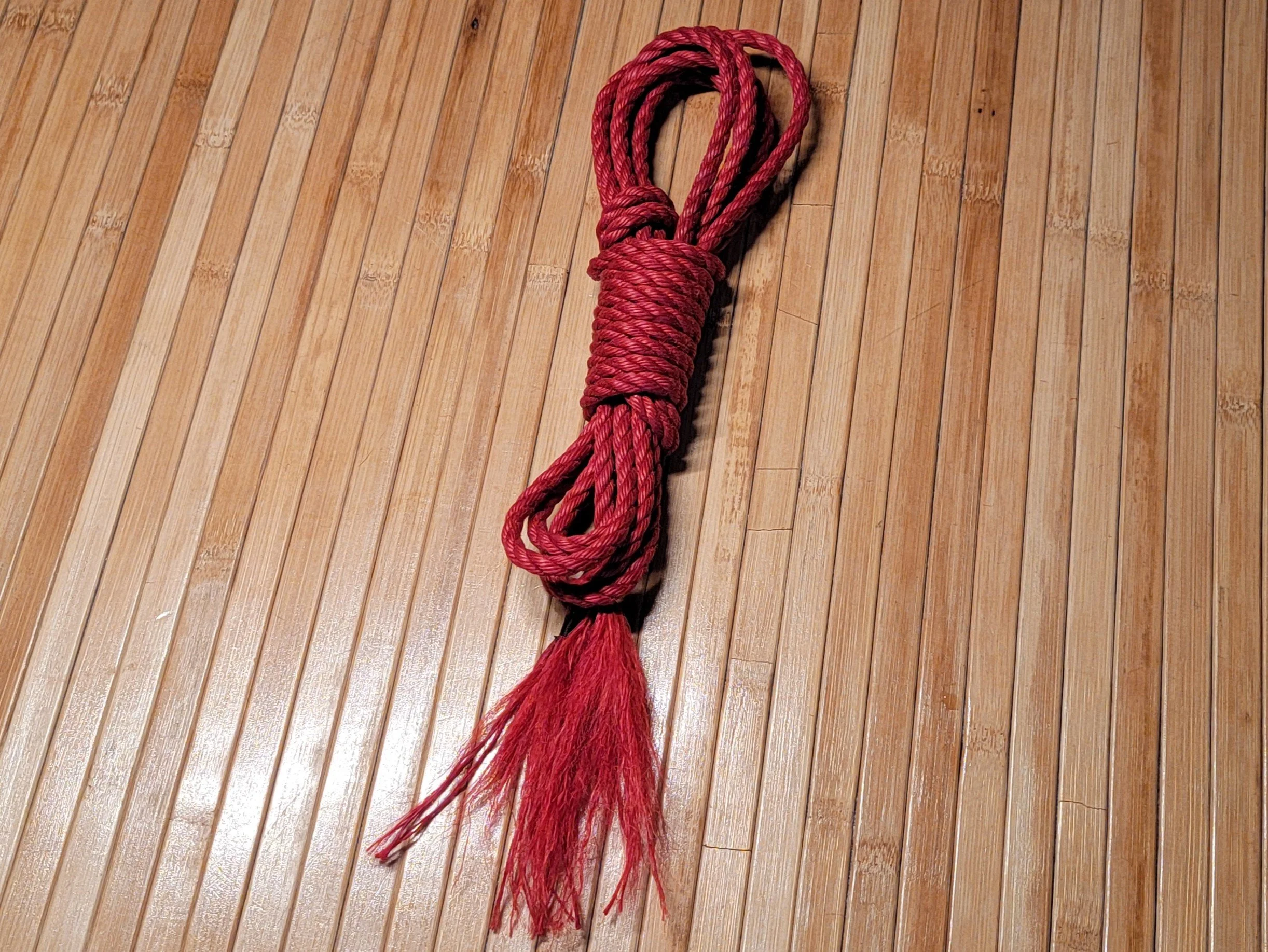 Crimson Tide Half Length Jute Shibari Rope .jpg