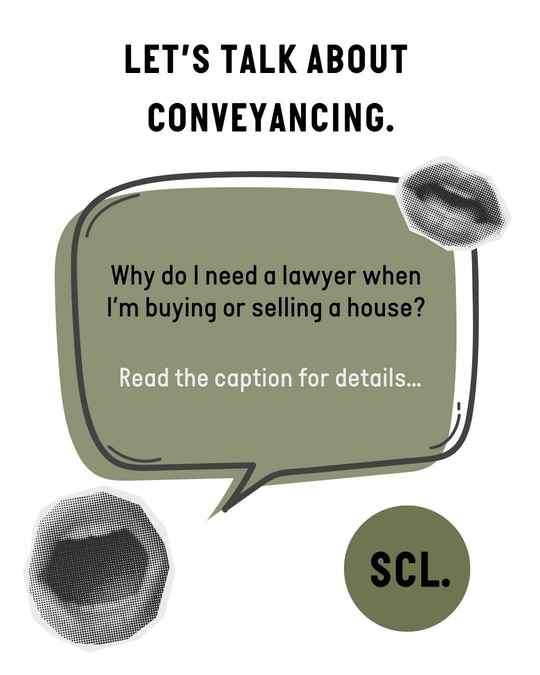 A question we often get asked - &quot;so why do I need a lawyer when I'm buying or selling a house?&quot;

Our experienced conveyancing team are here to help you navigate the complexities of buying &amp; selling a home, including:

🏠 Reviewing your 