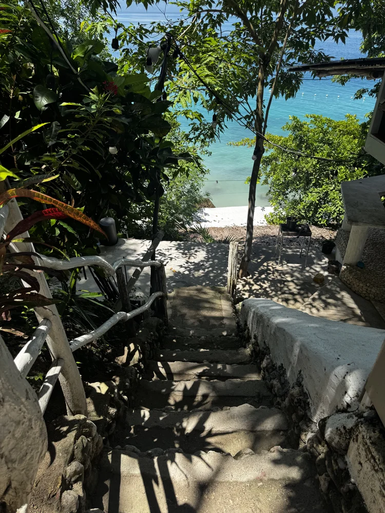 Cliffside stairs at Muni-Muni Beach Resort