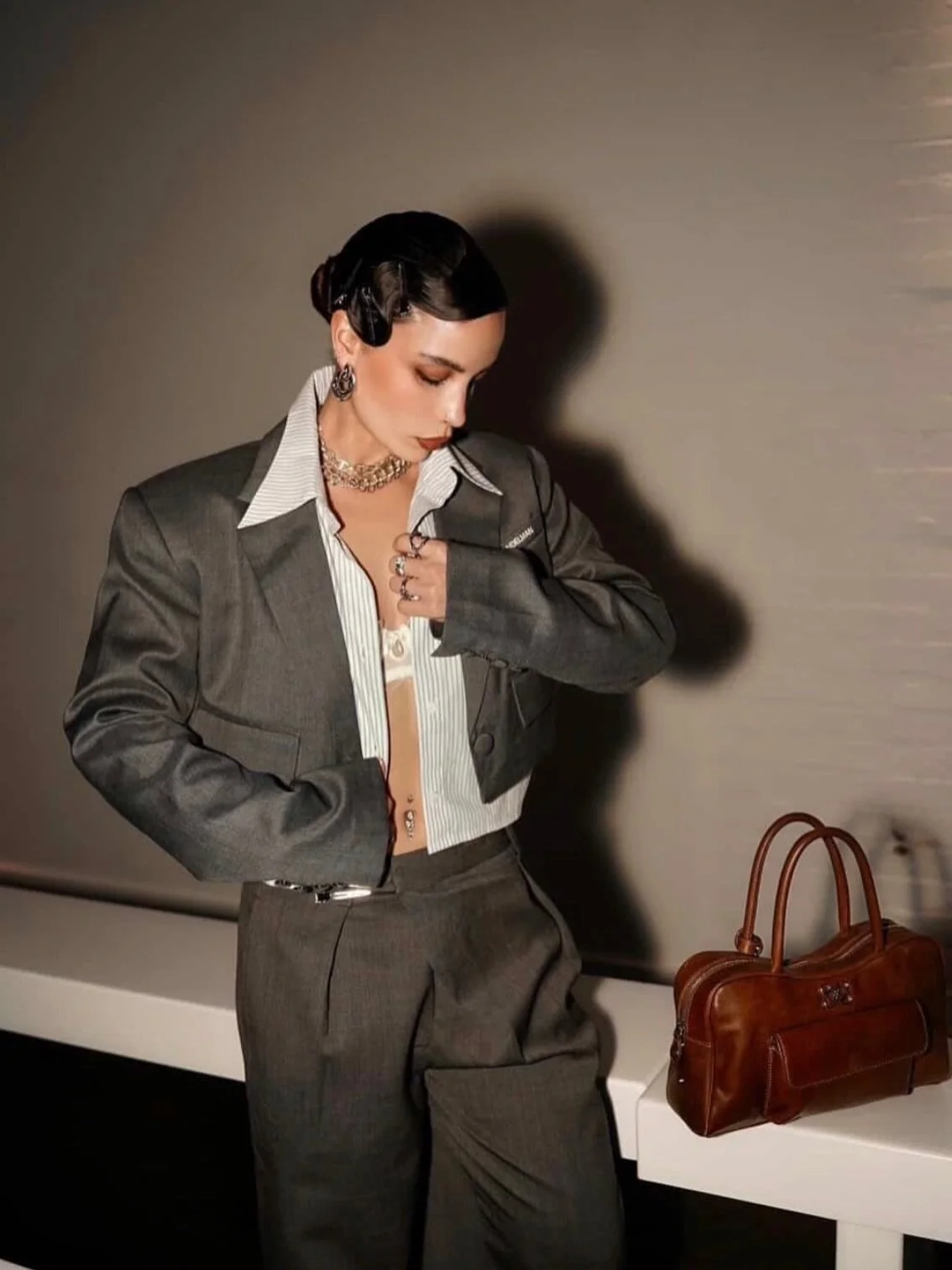 Cece wearing @annandelman_official at the Naomi Hart show 💋 @crescentagency 

📸 @karanjee @karanjeeproductions
Hair by @karalouisehair