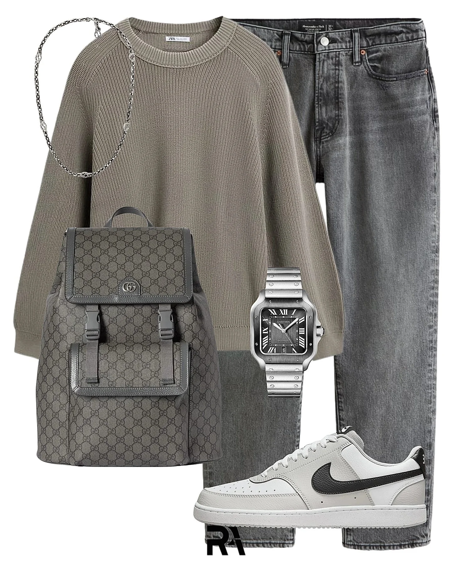 Shades of grey and Gucci. Comment &ldquo;SHOP&rdquo; for links sent straight to your inbox 📥 All outfits can be shopped through links in our stories, or our website: runwayathlete.com #mensfashion #sports #virtualstylist #personalstylist #trending #