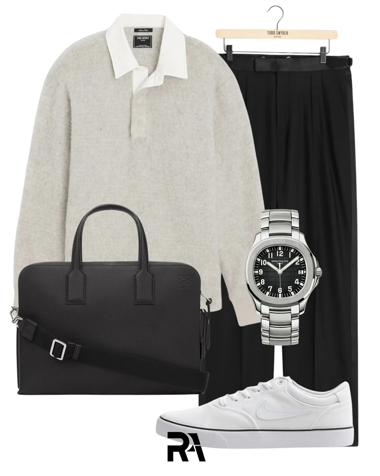 Wrapping up Todd Snyder week with our favorite look yet. Neutrals with silver accents. Comment &ldquo;BLACK&rdquo; for links sent straight to your inbox 📥 All outfits can be shopped through links in our stories, or our website: runwayathlete.com #me