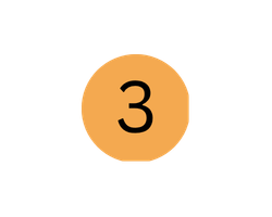 A yellow pool ball with the number 3 on it