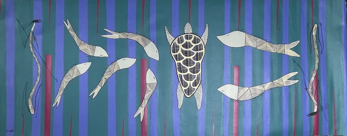 Spirit Men Hunting Turtle and Baramundi