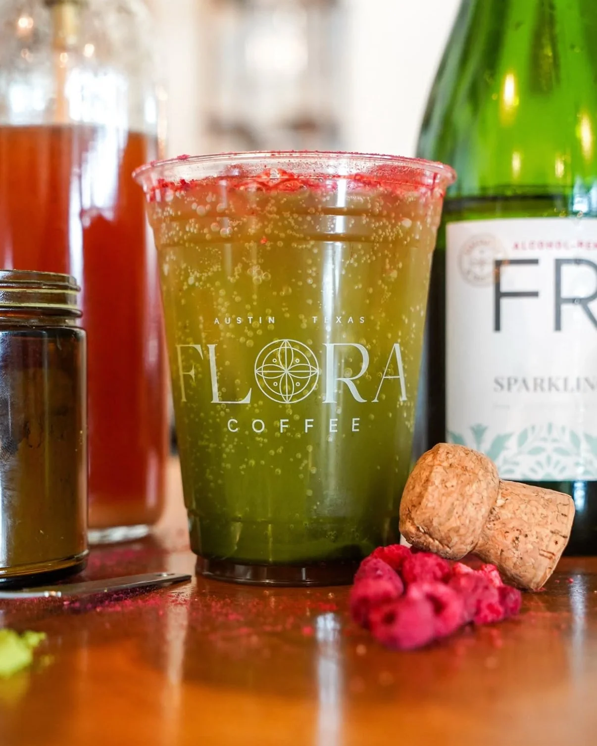 Valentine’s Day Special: N.A. Champagne Raspberry Matcha 