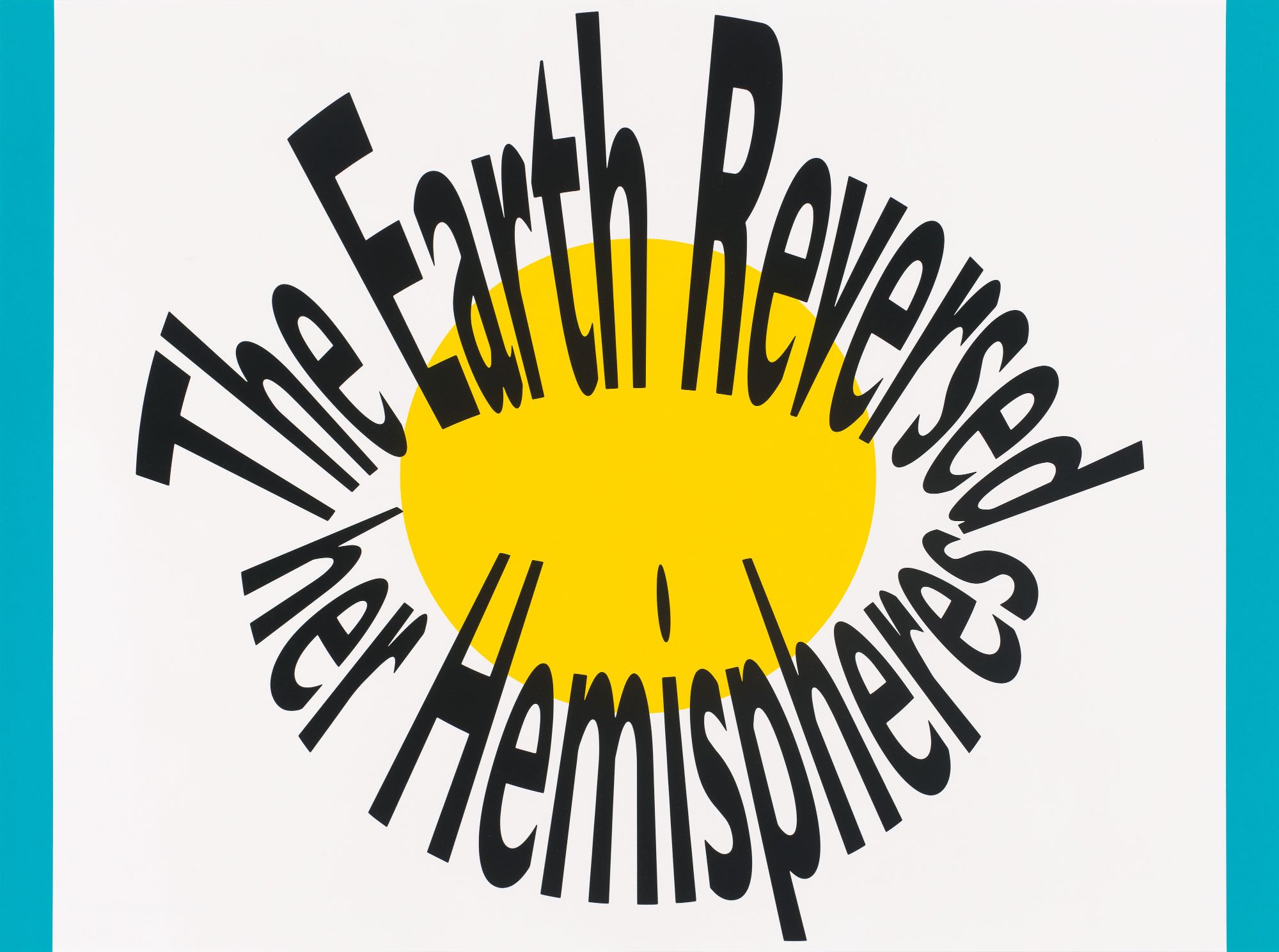 Janet Burchill & Jennifer McCamley, The Earth Reversed her Hemispheres, 2021, screenprint, edition of 10, 74 x 100 cm