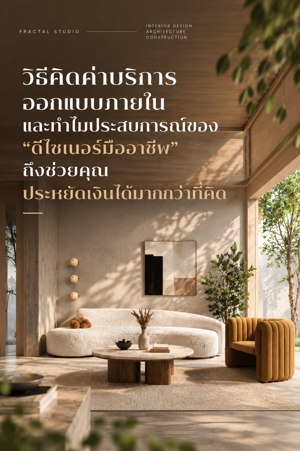 วิธีคิดค่าบริการออกแบบภายใน และทำไมประสบการณ์ของ "ดีไซเนอร์มืออาชีพ" ถึงช่วยคุณประหยัดเงินได้มากกว่าที่คิด