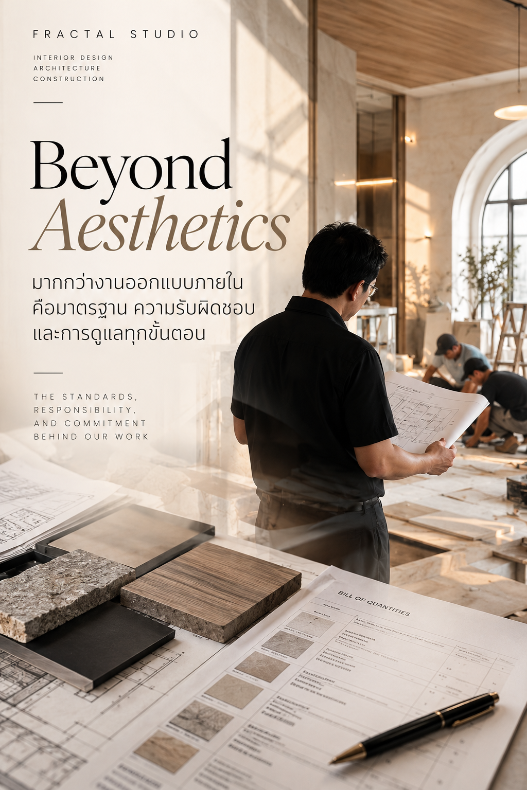 ออกแบบตกแต่งภายในกับ Fractal Studio ได้อะไรบ้าง? มากกว่าความสวยงาม คือมาตรฐานและความรับผิดชอบ