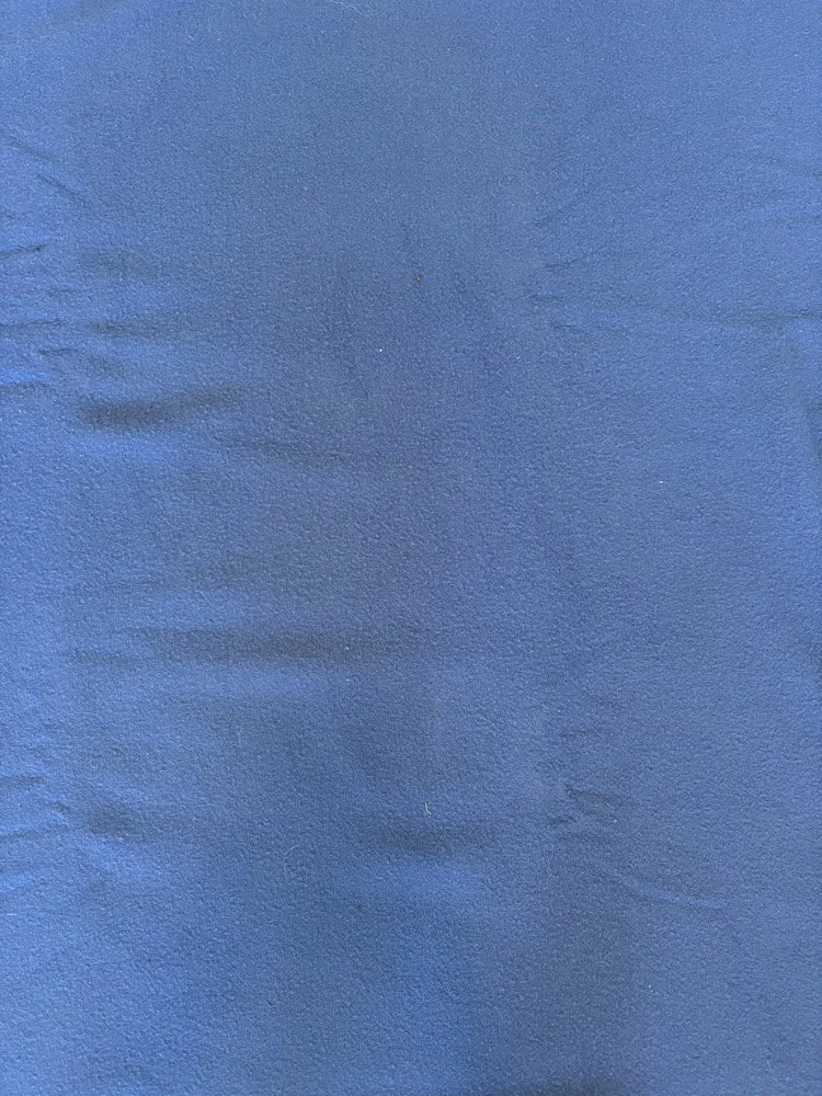 Blue pure wool vintage blanket