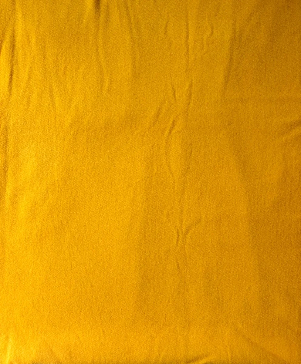 Yellow coloured vintage pure wool blanket