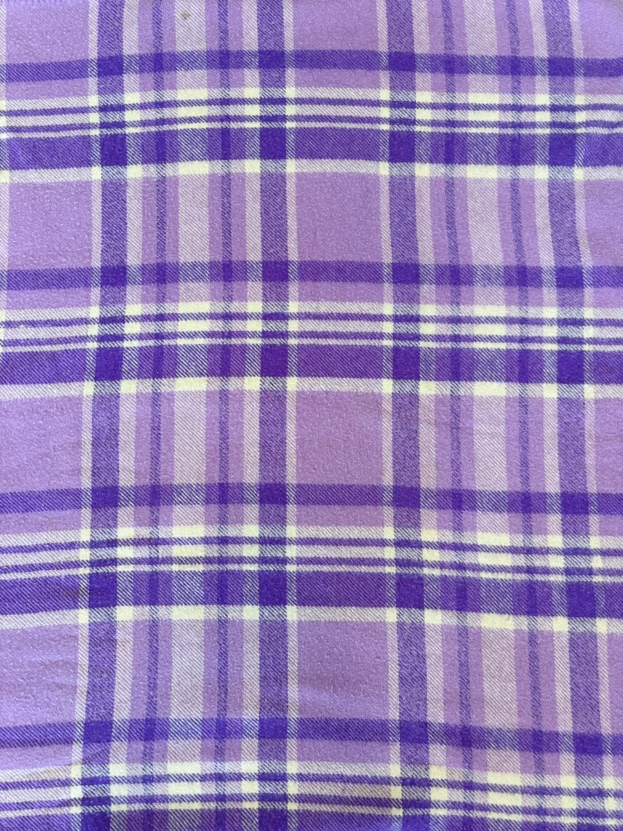 Purple pure wool vintage blanket