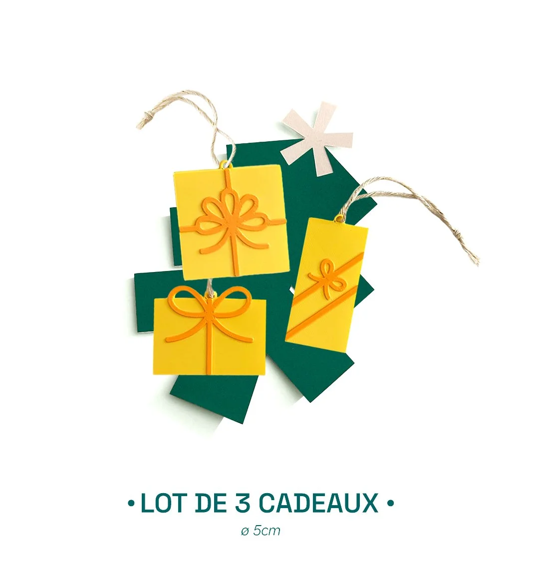 Lot de 3 cadeaux - jaune & orange