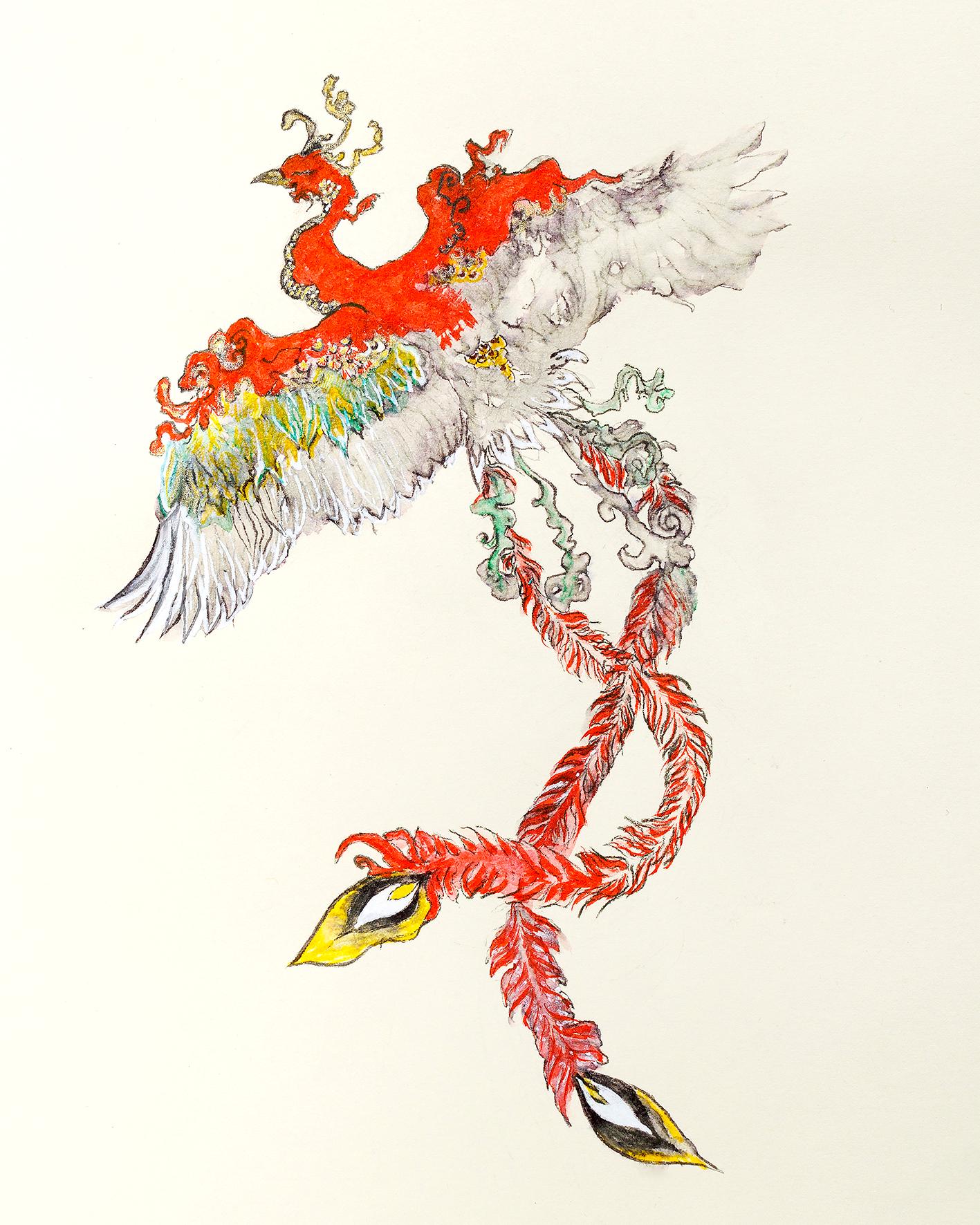 Vermillon Bird of the South
