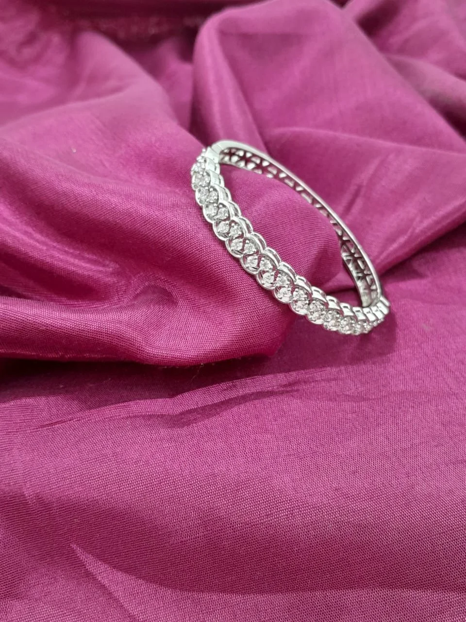 Diamond Silver slim Bracelet