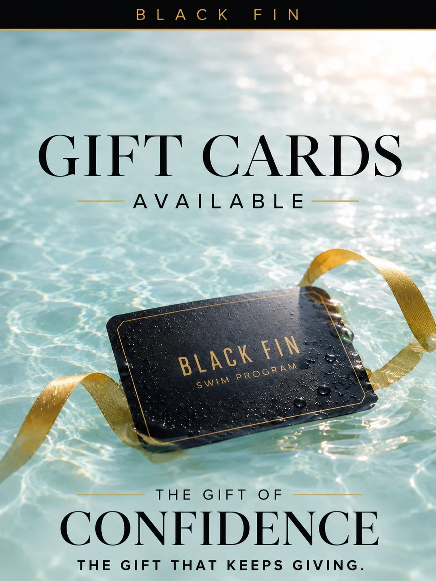 Still looking for the perfect gift? Black Fin gift cards are still available in any amount. Give the gift of confidence to the swimmer in your life. Email us to grab yours. 

Admin@blackfinswim.com