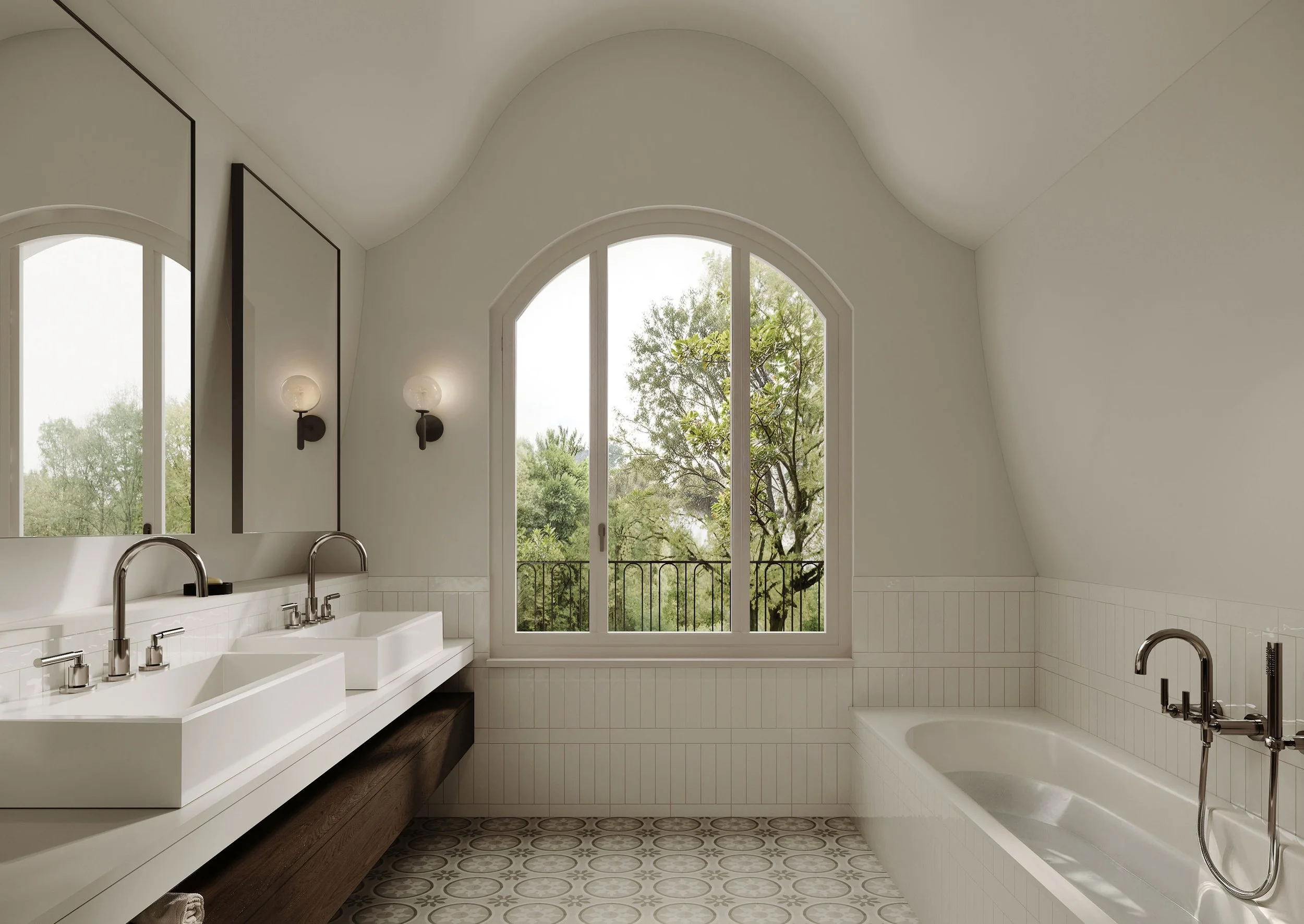 Innenansicht des Badezimmers zum Immobilienprojekt in der Westerholzstraße 7 in München der BK Baukunst GmbH