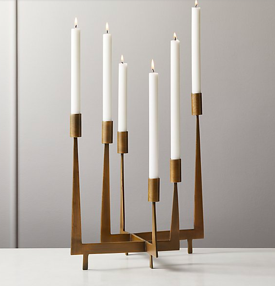 Modern Brass Candelabra