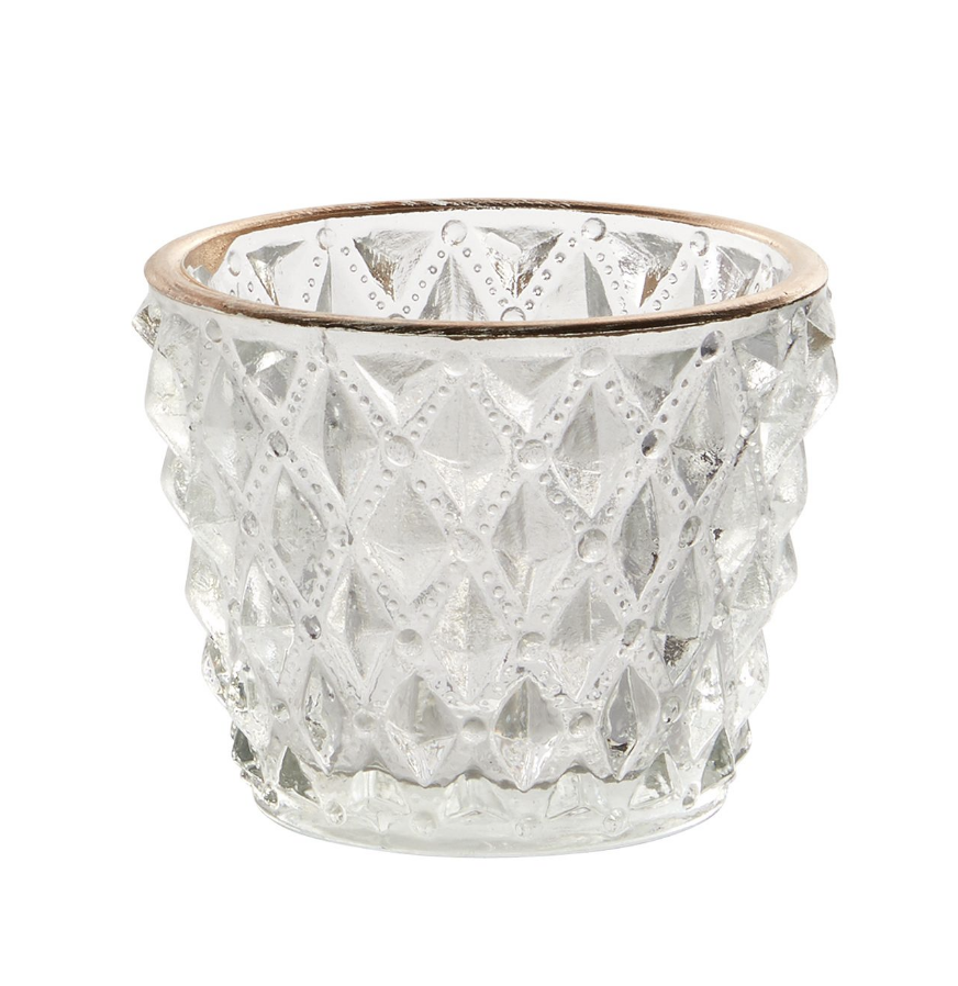 Crystal Gold Rimmed Votive
