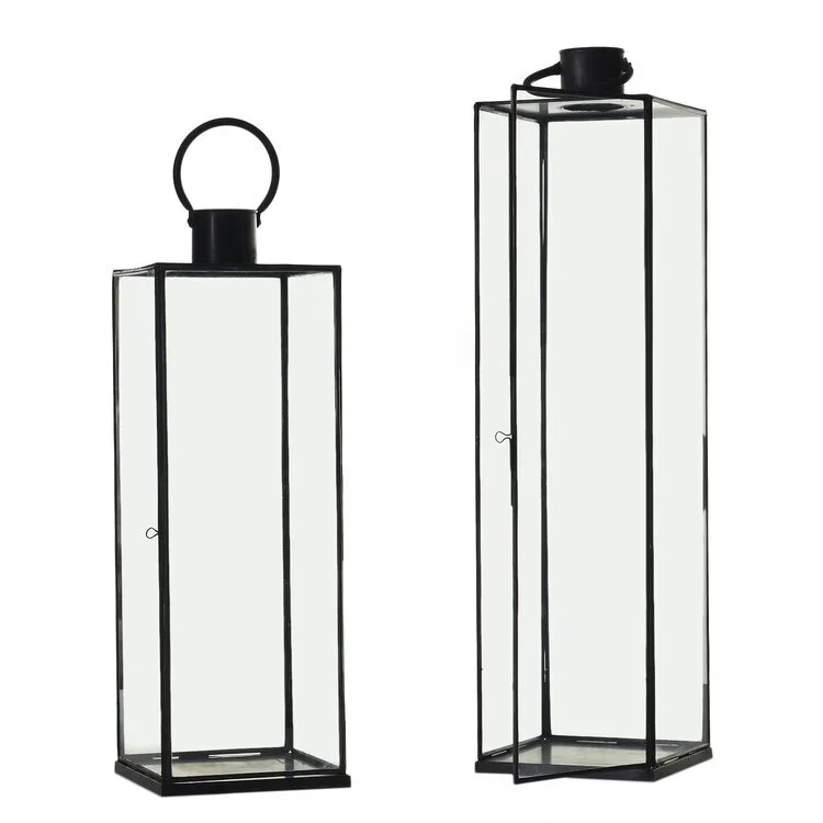 Black Bentwood Floor Lanterns