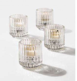 Pleated Votives & Candlesticks