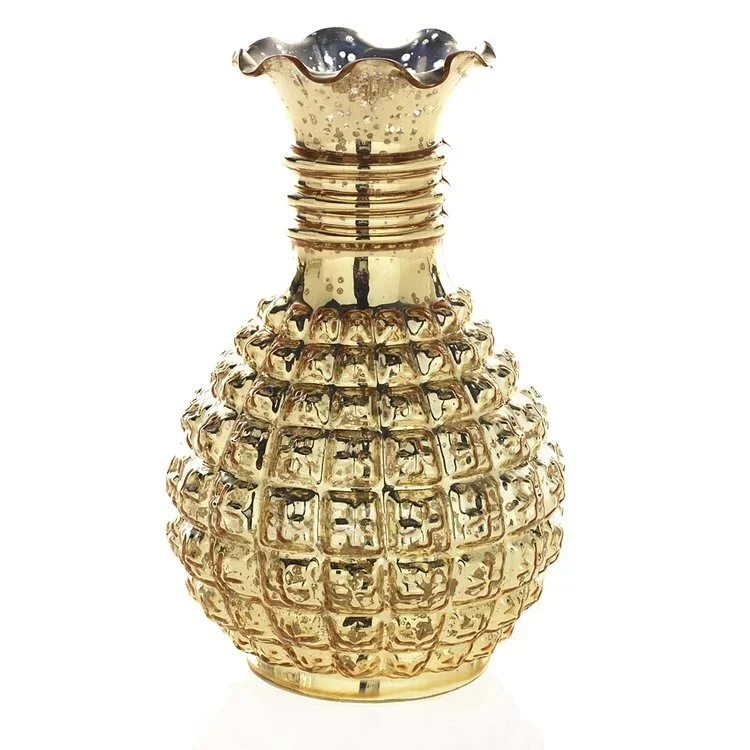 Gold Mercury "Honeycomb" Vase