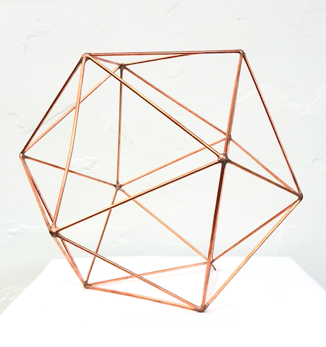 Open Form Geo Terrarium, Copper