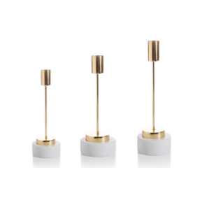 Marble Brass Candlesticks