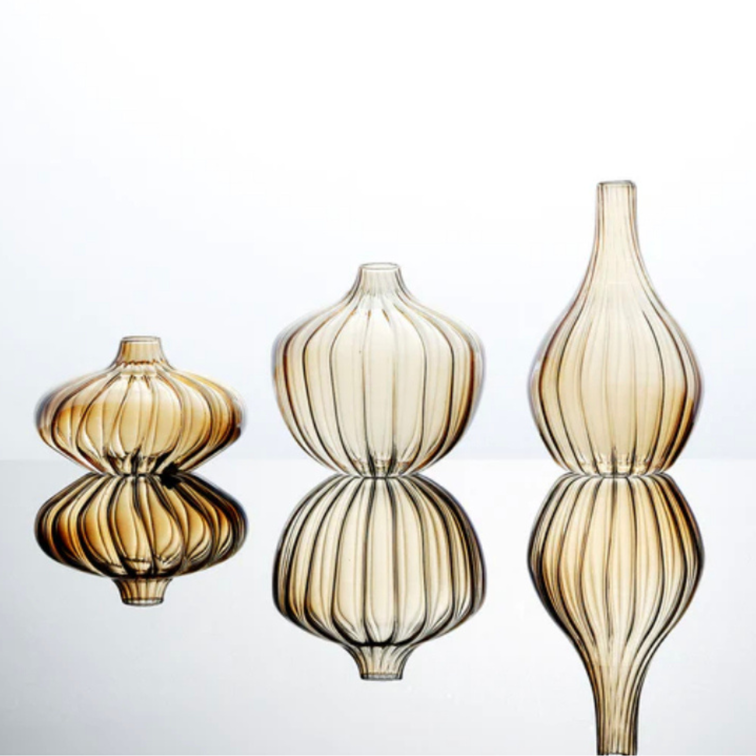 Gold Glass Bud Vases