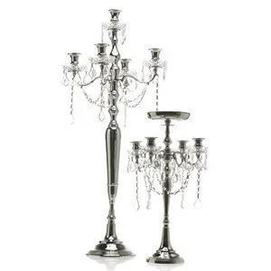 Crystal Accent Silver Candelabra