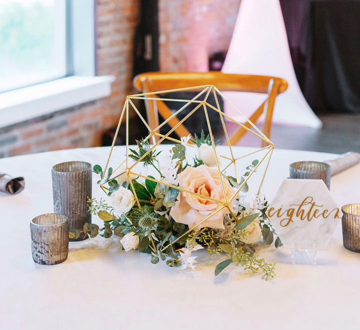 Gold Open Form Geo Globe/Terrarium