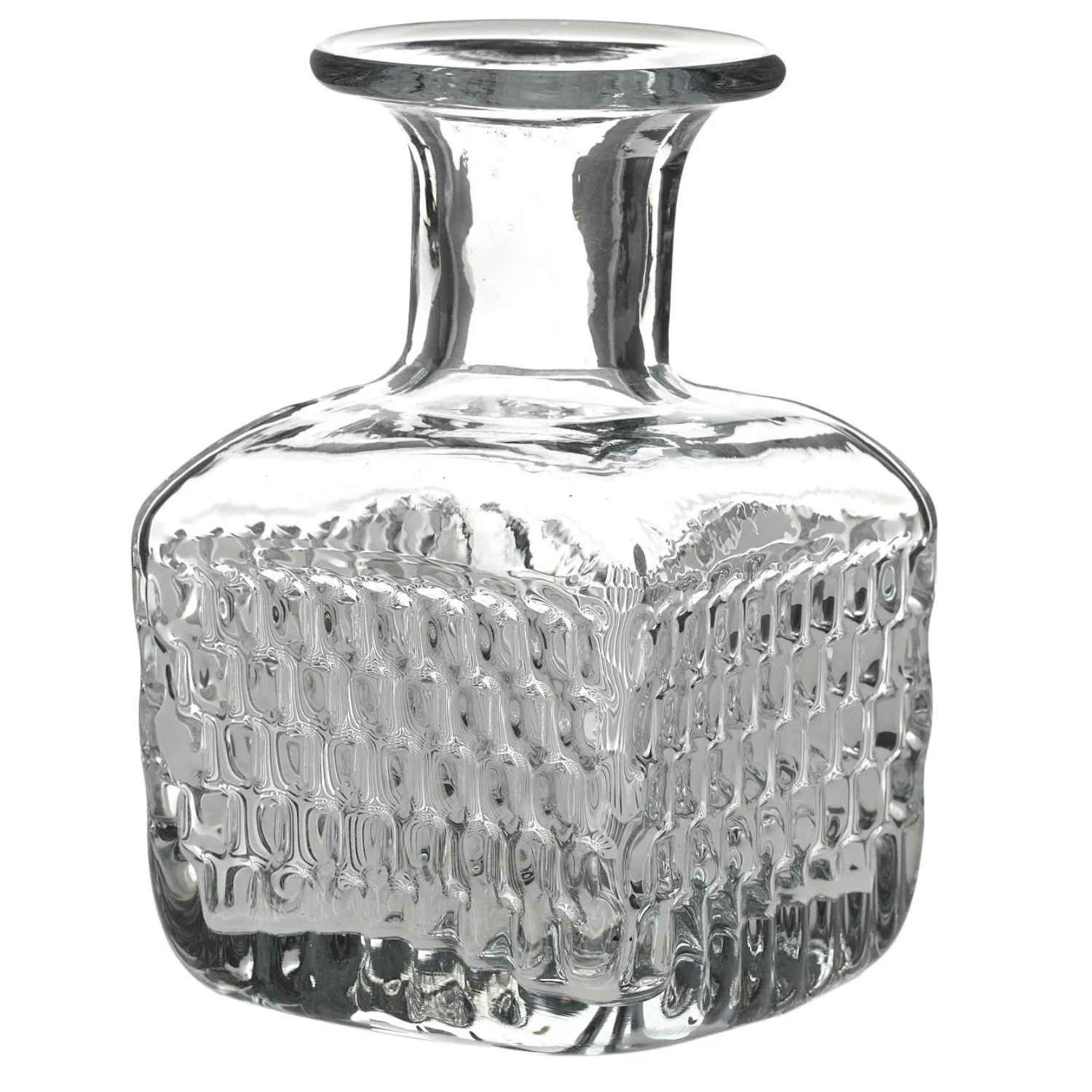 Square Etched Glass Bud Vase