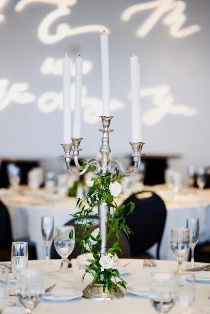 Brushed Silver Candelabra