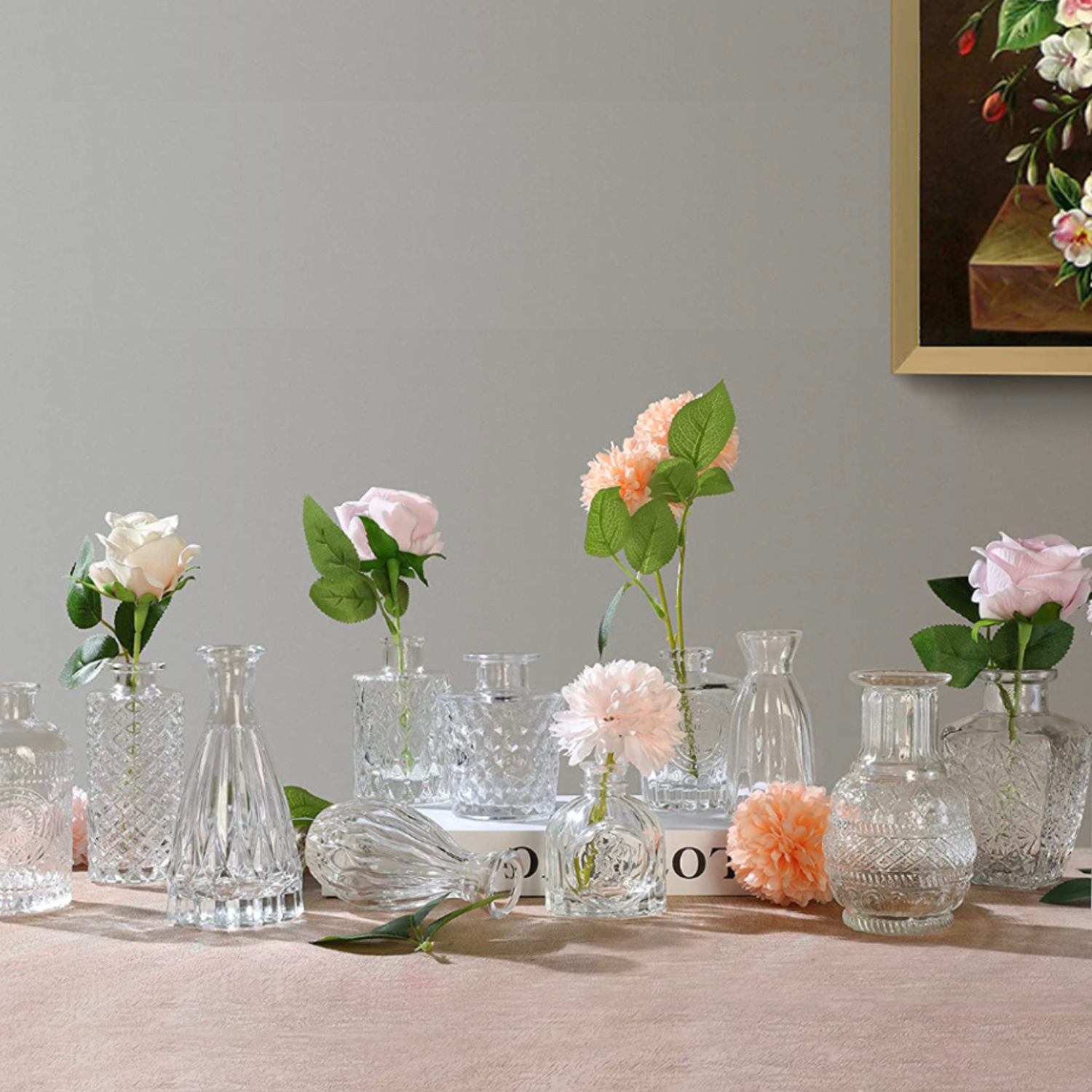 Assorted Glass Bud Vases