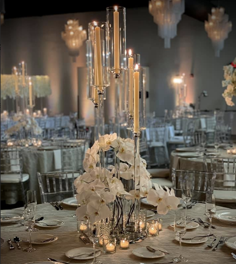 Modern Glass Candelabra