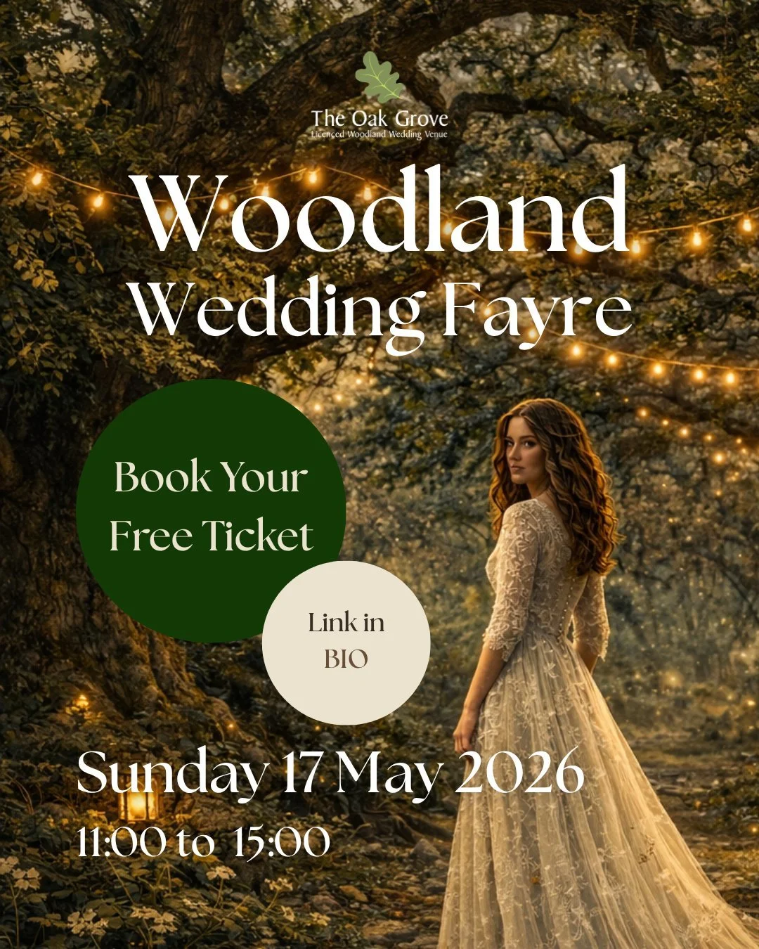 🌿 Discover Your Dream Woodland Wedding 🌿

We&rsquo;re delighted to invite you to our Woodland Wedding Fayre at The Oak Grove on 17th May, 11am &ndash; 3pm.

Spend a relaxed afternoon exploring our unique outdoor venue and gathering inspiration for 