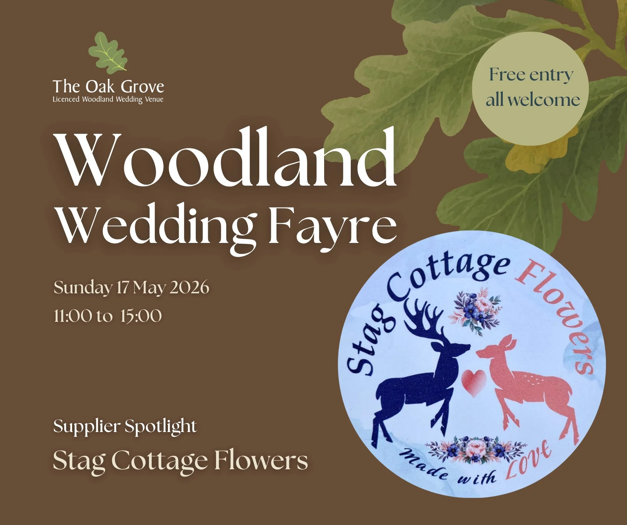 🌸 Supplier Spotlight: Stag Cottage Flowers

Flowers that feel natural, abundant, and effortlessly beautiful&hellip;

Stag Cottage Flowers creates stunning floral designs inspired by the seasons,  perfect for woodland weddings and all celebrations.

