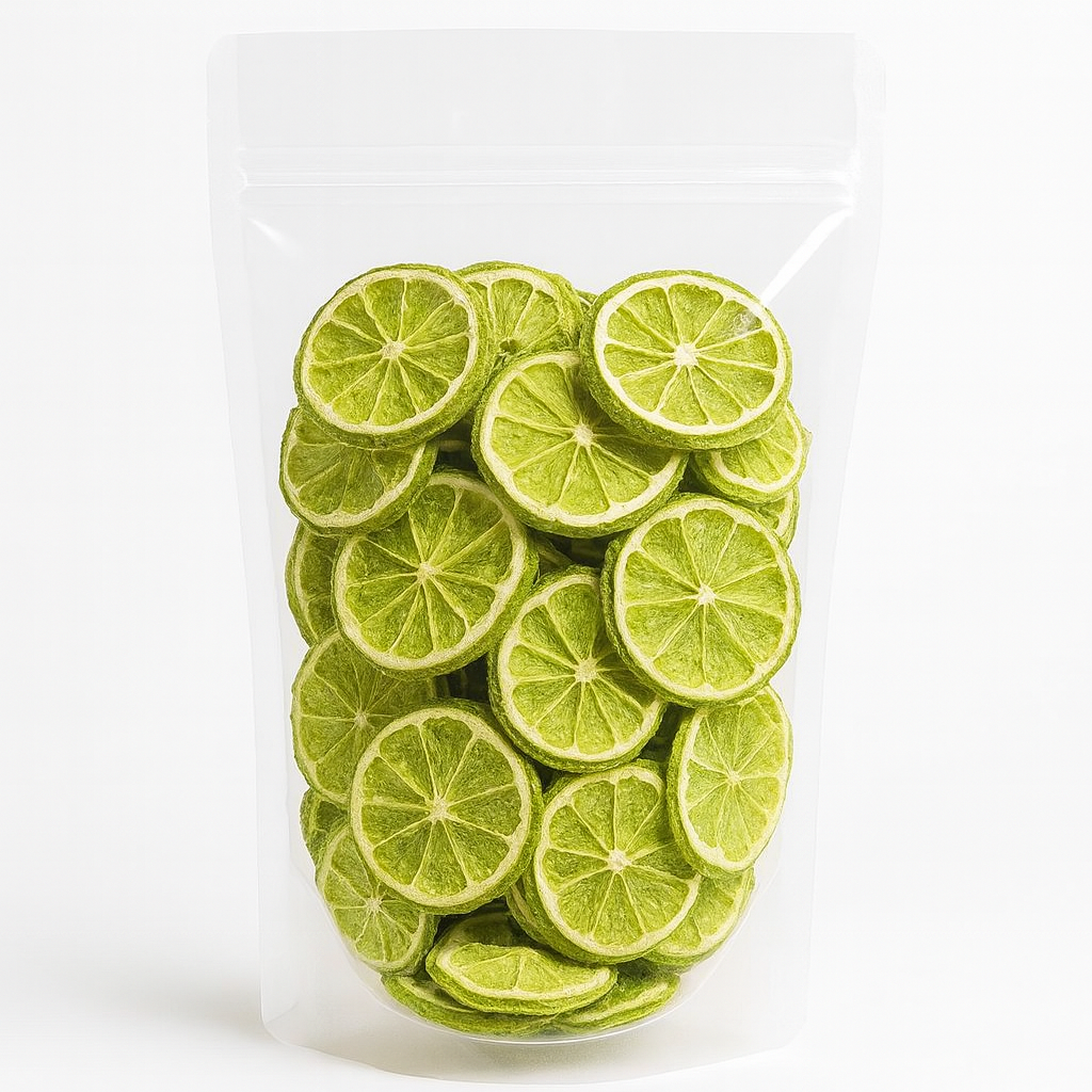 Citrons vert en tranches lyophilisés