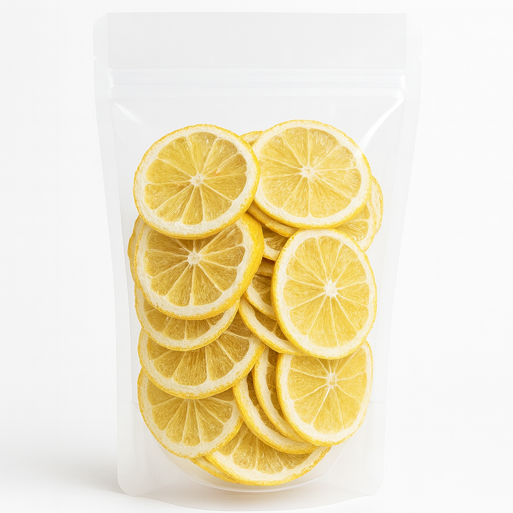 Citron jaune en rondelles lyophilisé