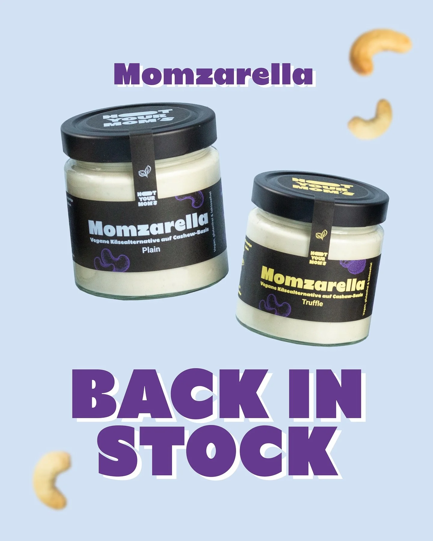 Momzarella ist Back in Stock 😍👀

Schaut schnell in den Not Your Mom&lsquo;s Onlineshop (Link in unserer Bio) und sichert euch euer Glas Momzarella Plain oder Truffle 🧀🤤

Ihr k&ouml;nnt euch euere Bestellung entweder bequem nach Hause bestellen od