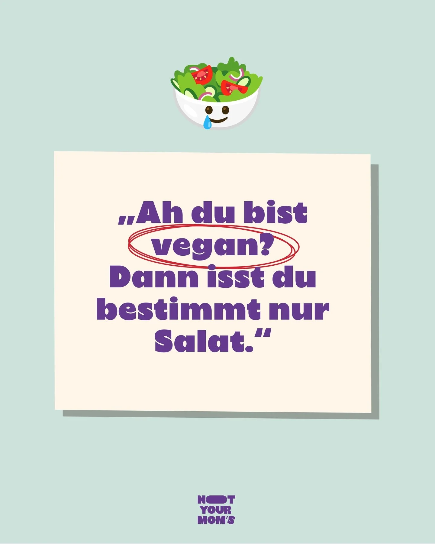 Na, esst ihr auch so gern &bdquo;Salat&ldquo; wie wir? 😌🤣

Was sind vegane Vorurteile, die ihr schon mal mitbekommen habt oder wo ihr euch dachtet &bdquo;h&auml;?&ldquo;? Schreibt sie uns gern in die Kommentare ⬇️💬

.
.
Funny, Meme, Vegan Humor, V