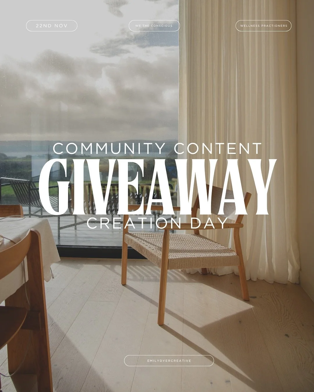 Calling all London-based wellness practitioners! I'm excited to announce a special giveaway just for you! Book a spot for you and a friend at my community content creation day, and you'll both get in for the price of one! That's just &pound;132.50 ea