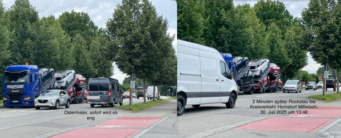 Der Stau in der Chamer Straße