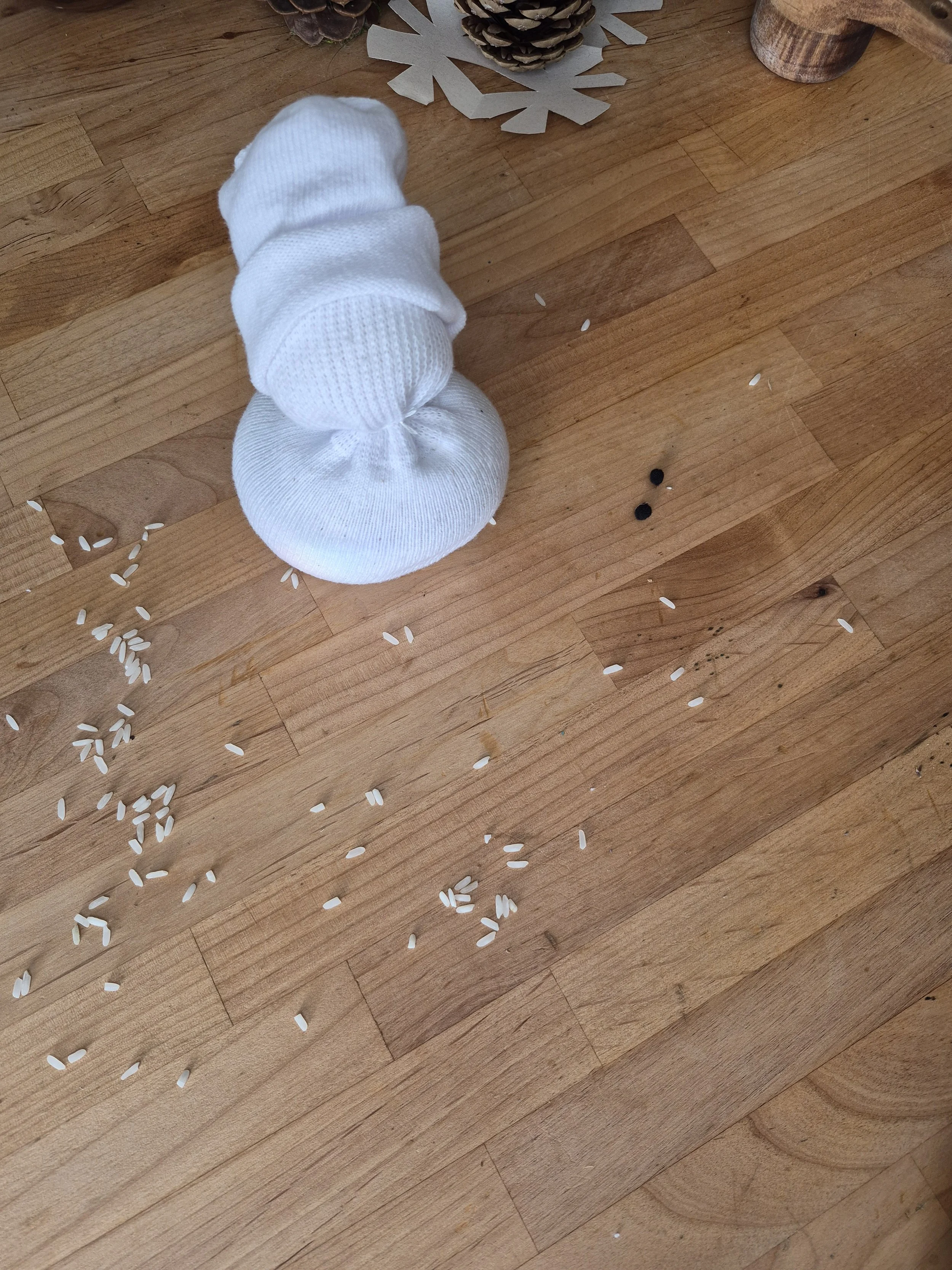 Place the hat on your new friend. 