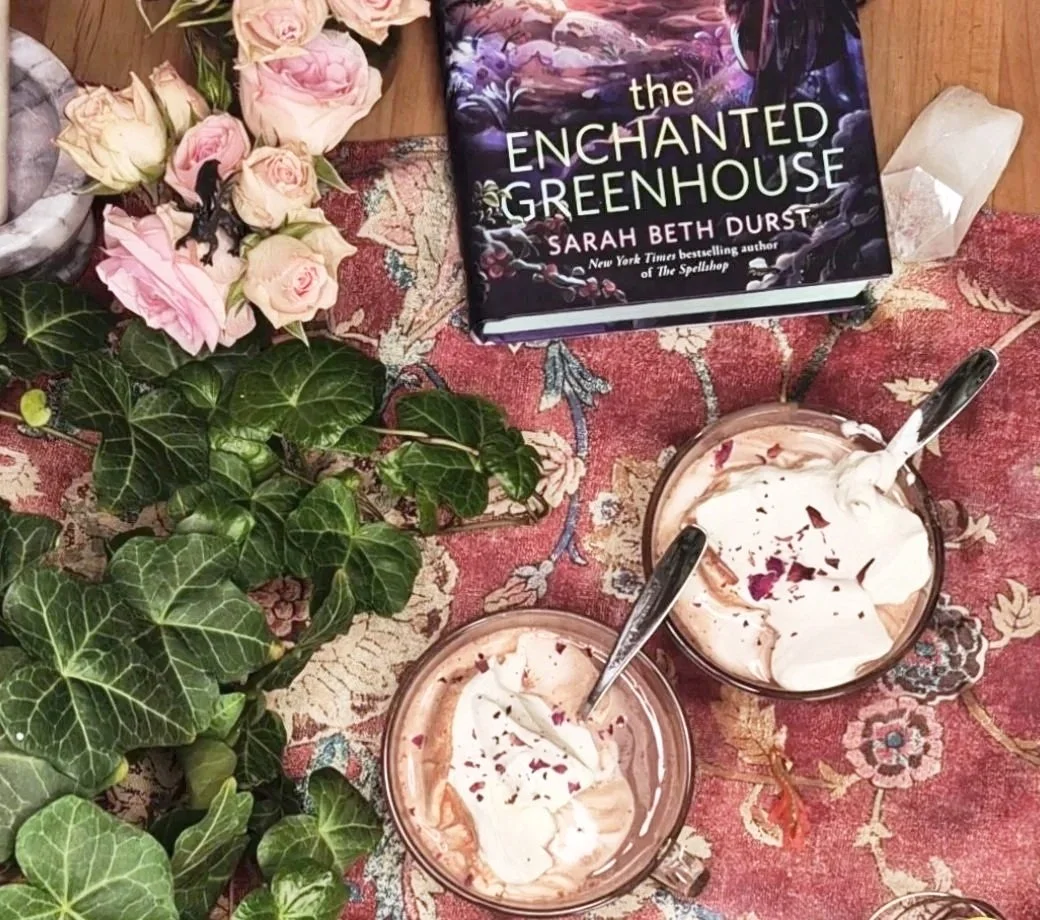 The Enchanted Greenhouse: Honeyed Rose Hot Cocoa Recipe for A Cozy Mug