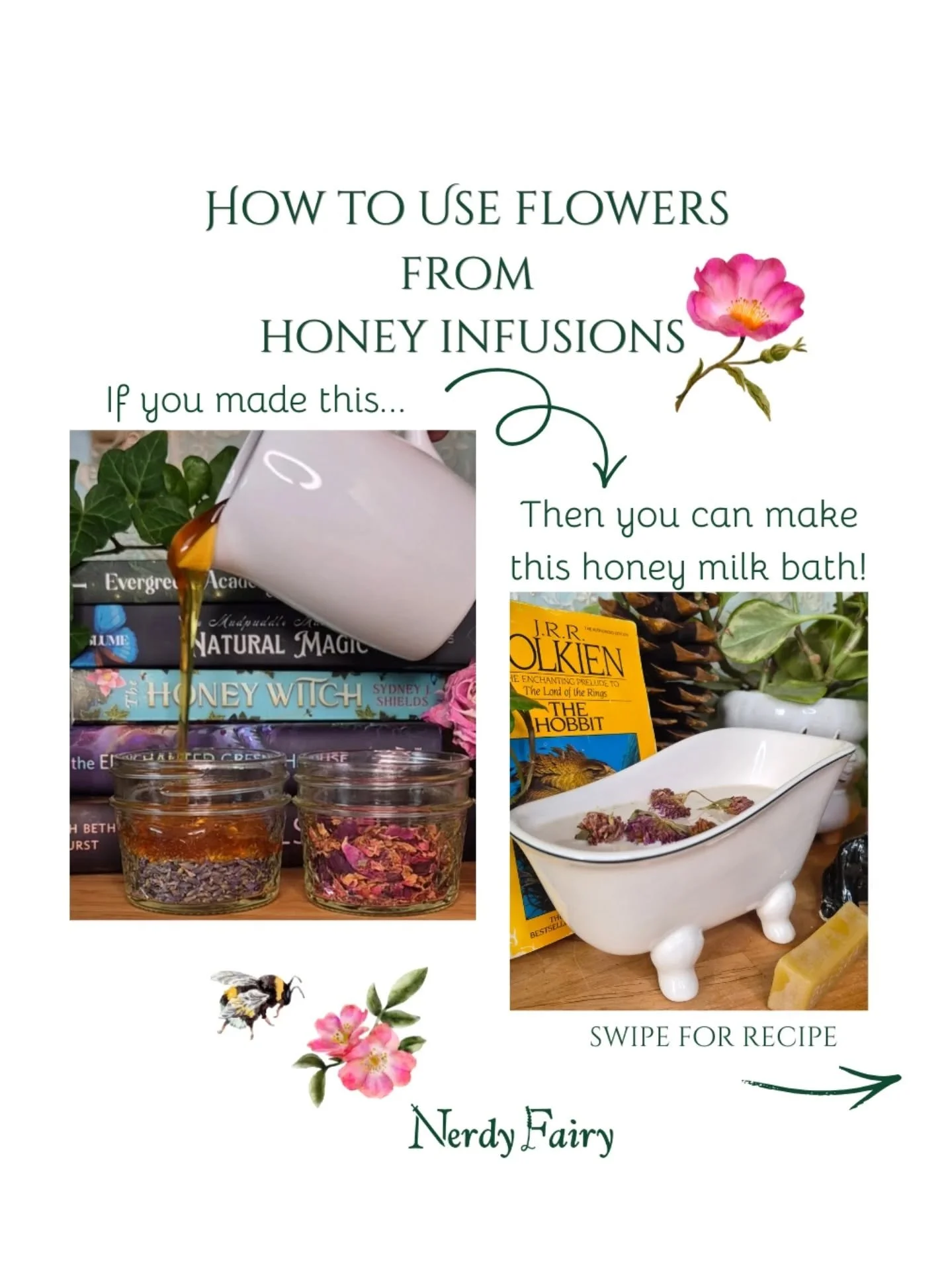 Beorn is as kind as he is fierce. 🐻🌸

This giant bear-man keeps bees and befriends the animals in his care with love and protection. 

And this immersive bath filled with honey-infused flowers, clover, and milk is inspired by Beorn, the complex bea