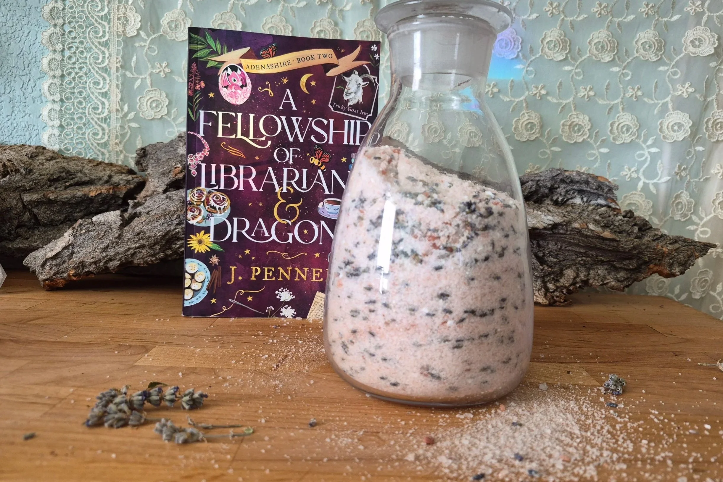 Lavender Vanilla Bath Salts inspired by A Fellowship of Librarians and Dragons